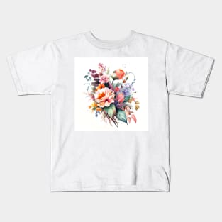 Watercolor Bouquet of wildflowers Kids T-Shirt